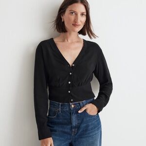 Madewell V-Neck Button-Front Shirt